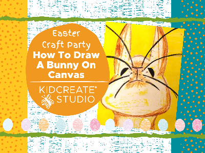 Kidcreate Studio - Newport News. Easter Craft Party - How to Draw a Bunny on Canvas Workshop (5-12 Years)