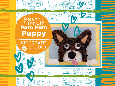 Kidcreate Studio - Houston Greater Heights. Parent's Time Off- Pom Pom Puppy (4-9 Years)